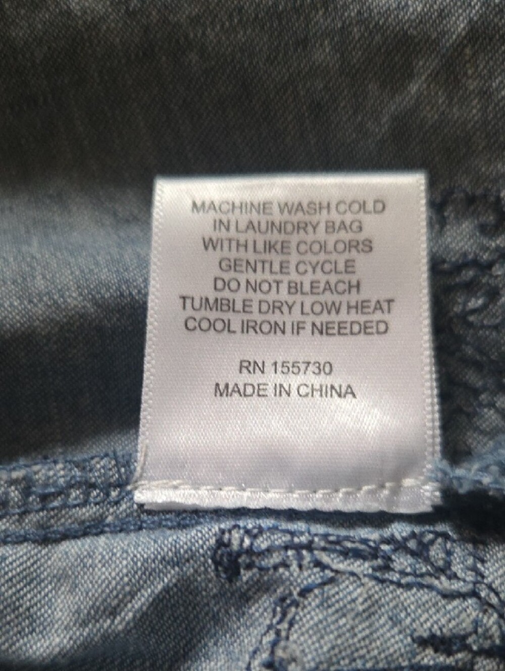 Blue Button Front Shirt - Picture 9 of 10